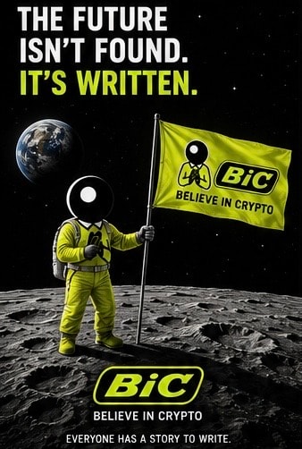 The future isn't found. It's written. — BIC Believe In Crypto